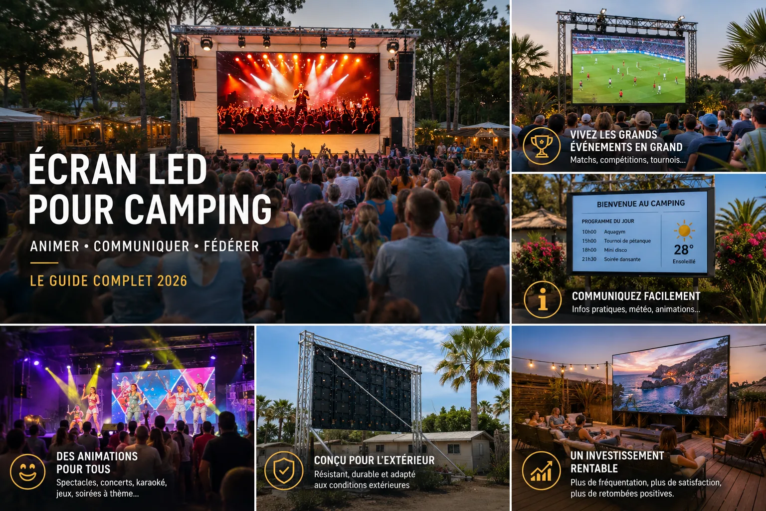 Pourquoi installer un écran LED dans un camping ? Le guide complet 2026 – illustration 1