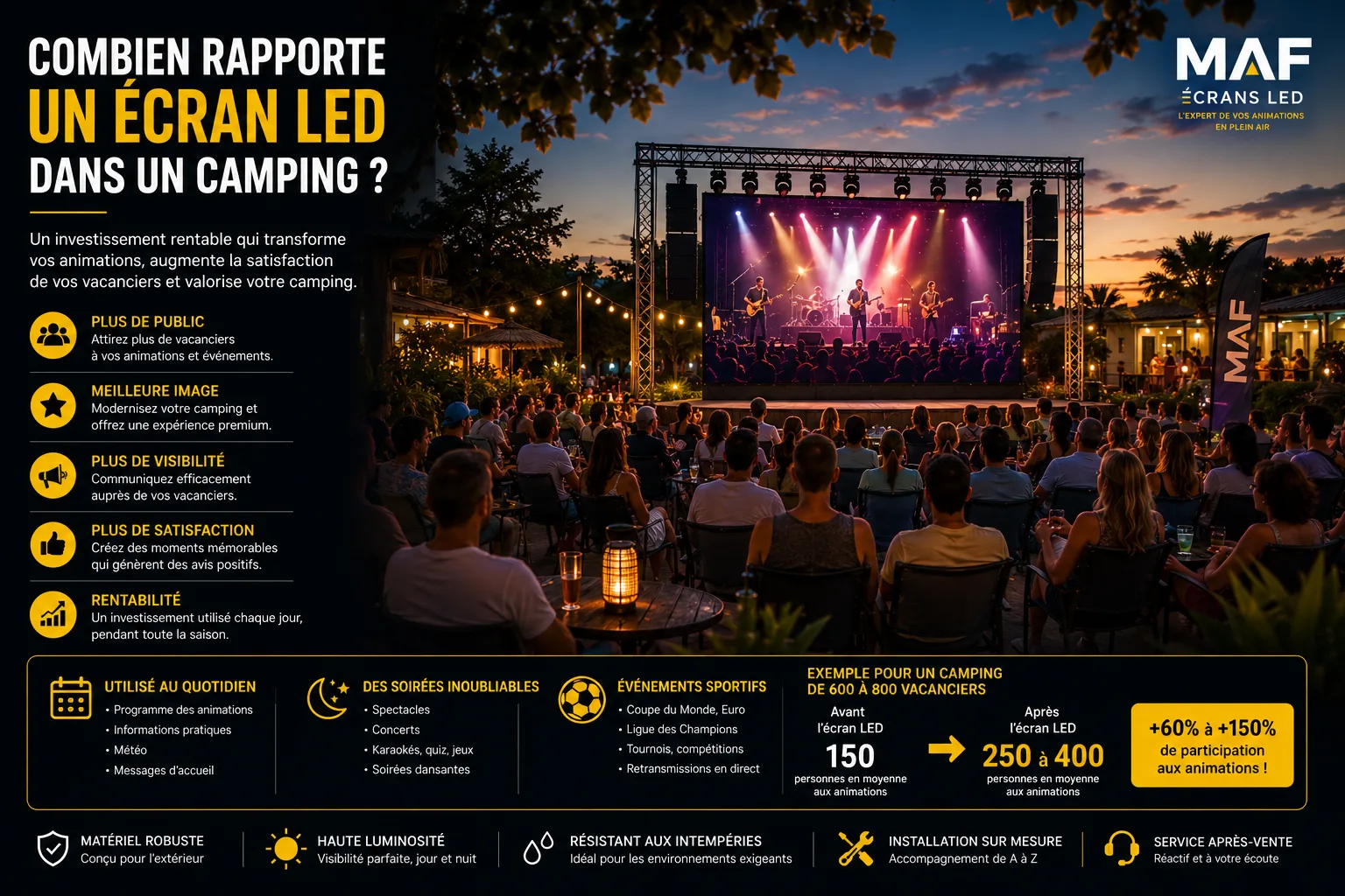 Combien rapporte un écran LED dans un camping ? – illustration 1