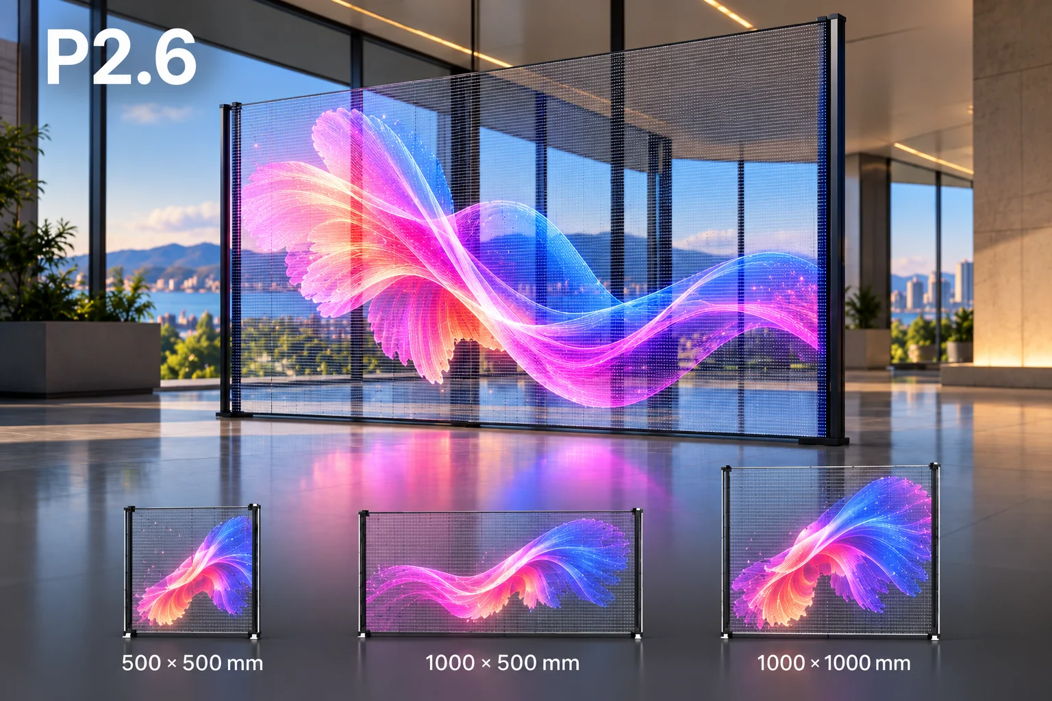 Écran LED transparent indoor P2.6 professionnel