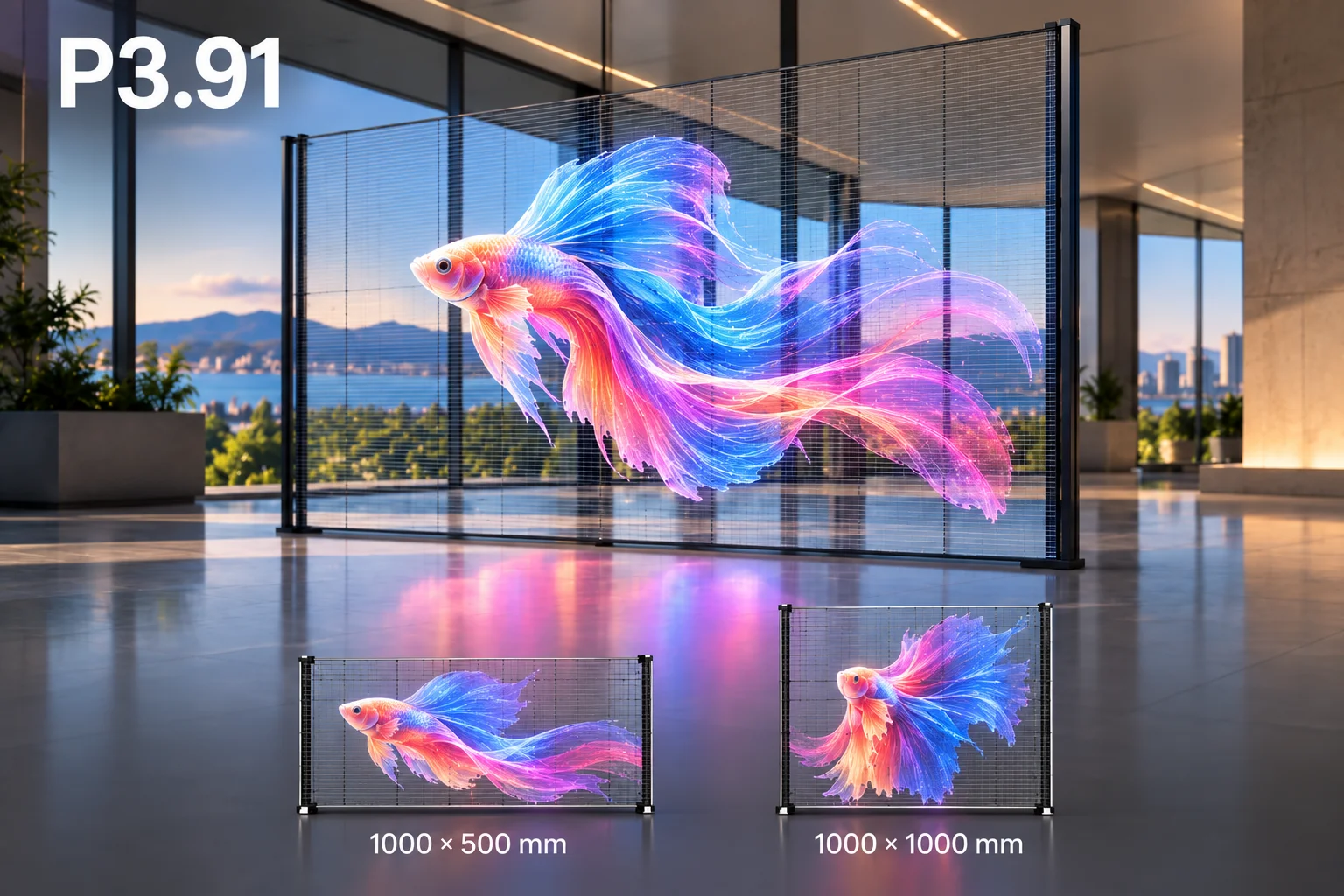 Écran LED transparent indoor P3.91 professionnel