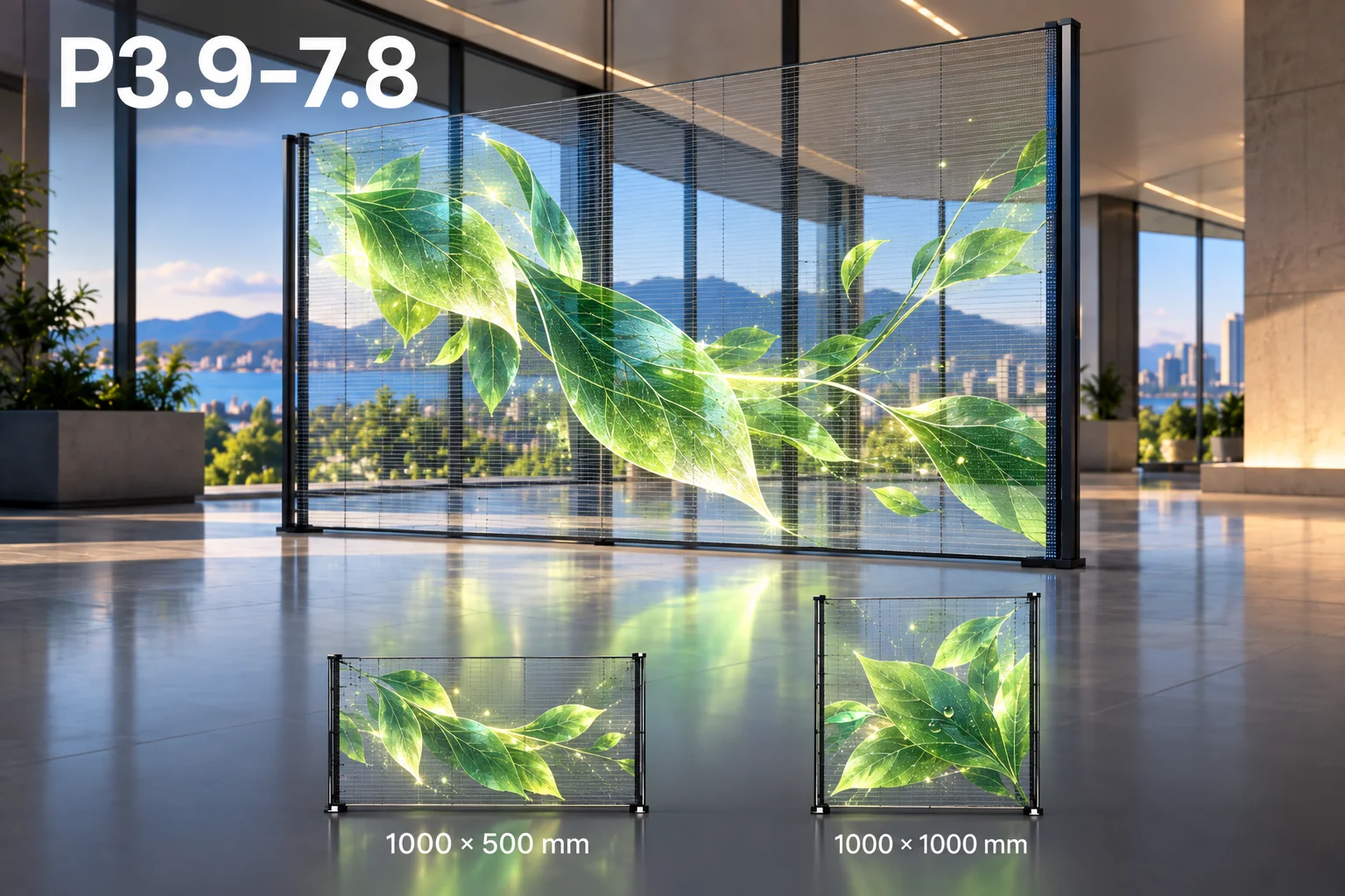 Écran LED transparent indoor P3.9-7.8 professionnel