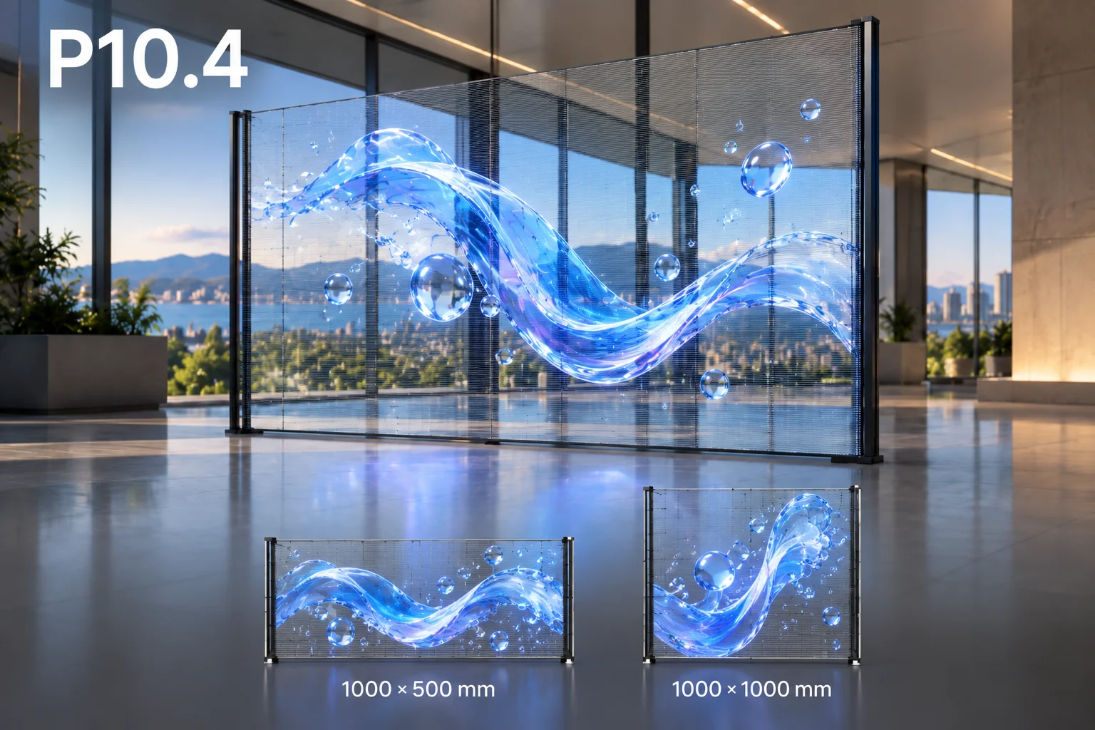 Écran LED transparent indoor P10.4 professionnel