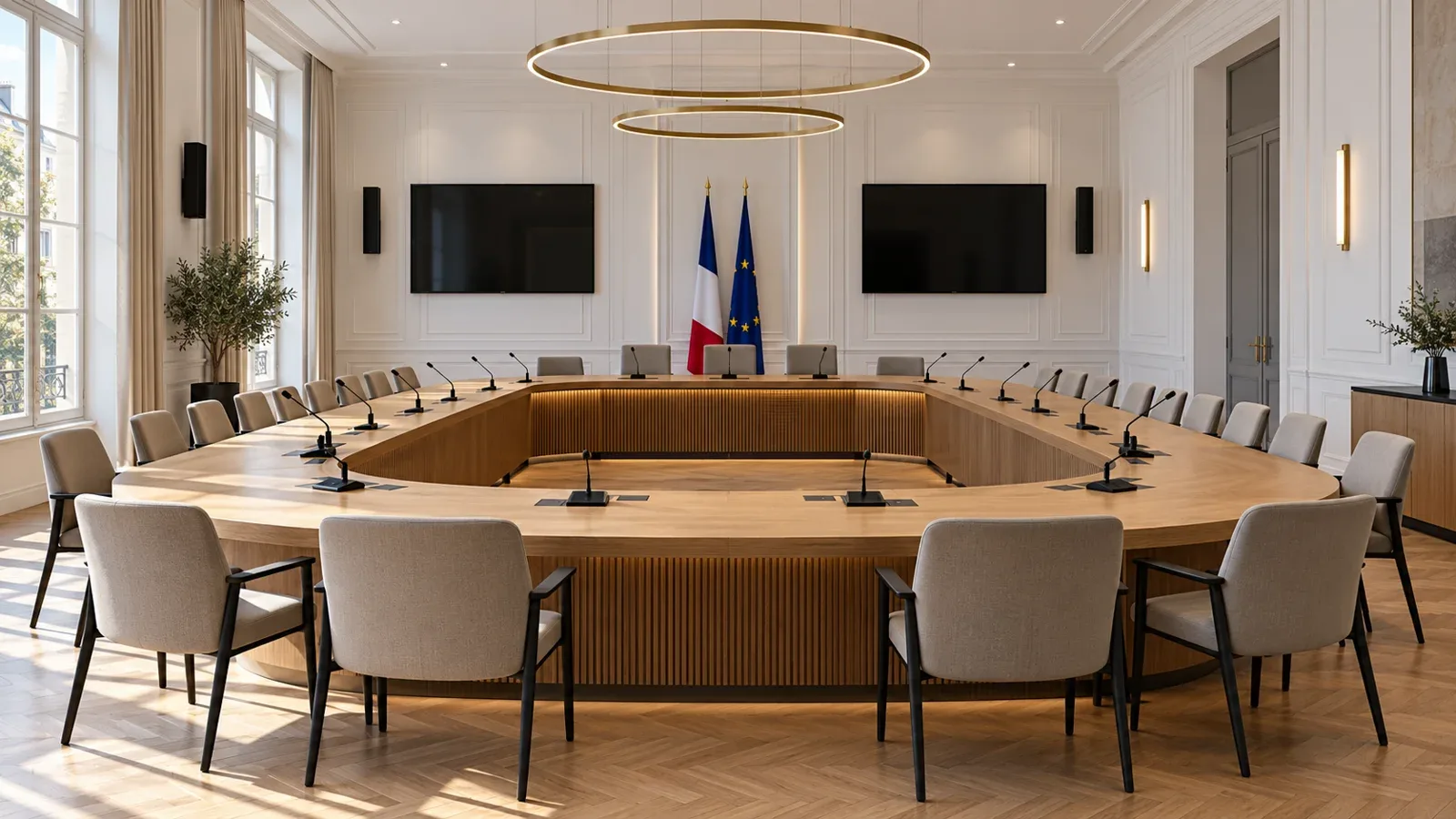 Comment équiper une salle du conseil municipal en sonorisation, micros et vidéo ?